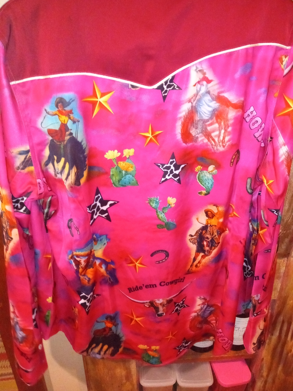 Rare Bird Women's Pink Western Button-Down Shirt - Picture 5 of 8